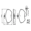 BOSCH 0 986 494 042 Bremsbelagsatz, Scheibenbremse