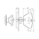 BOSCH 0 986 494 036 Bremsbelagsatz, Scheibenbremse