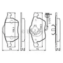 BOSCH 0 986 494 050 Bremsbelagsatz, Scheibenbremse