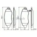 BOSCH 0 986 494 047 Bremsbelagsatz, Scheibenbremse