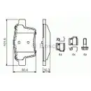 BOSCH 0 986 494 076 Bremsbelagsatz, Scheibenbremse