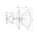 BOSCH 0 986 494 077 Bremsbelagsatz, Scheibenbremse