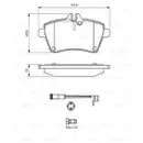 BOSCH 0 986 494 087 Bremsbelagsatz, Scheibenbremse