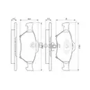 BOSCH 0 986 494 101 Bremsbelagsatz, Scheibenbremse