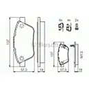BOSCH 0 986 494 157 Bremsbelagsatz, Scheibenbremse
