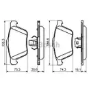 BOSCH 0 986 494 159 Bremsbelagsatz, Scheibenbremse