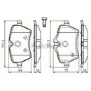 BOSCH 0 986 494 168 Bremsbelagsatz, Scheibenbremse