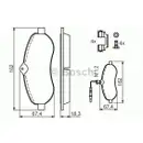 BOSCH 0 986 494 163 Bremsbelagsatz, Scheibenbremse