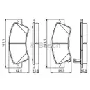 BOSCH 0 986 494 187 Bremsbelagsatz, Scheibenbremse