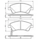 BOSCH 0 986 494 187 Bremsbelagsatz, Scheibenbremse