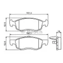 BOSCH 0 986 494 197 Bremsbelagsatz, Scheibenbremse