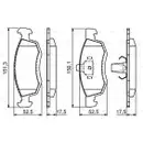 BOSCH 0 986 494 197 Bremsbelagsatz, Scheibenbremse