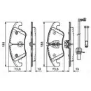 BOSCH 0 986 494 201 Bremsbelagsatz, Scheibenbremse