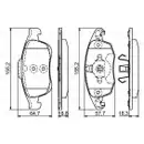 BOSCH 0 986 494 235 Bremsbelagsatz, Scheibenbremse