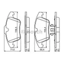 BOSCH 0 986 494 246 Bremsbelagsatz, Scheibenbremse