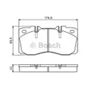 BOSCH 0 986 494 257 Bremsbelagsatz, Scheibenbremse