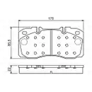 BOSCH 0 986 494 257 Bremsbelagsatz, Scheibenbremse