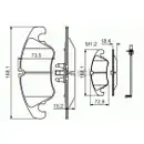 BOSCH 0 986 494 259 Bremsbelagsatz, Scheibenbremse