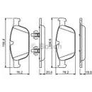 BOSCH 0 986 494 305 Bremsbelagsatz, Scheibenbremse