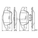 BOSCH 0 986 494 324 Bremsbelagsatz, Scheibenbremse