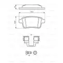 BOSCH 0 986 494 331 Bremsbelagsatz, Scheibenbremse