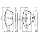 BOSCH 0 986 494 381 Bremsbelagsatz, Scheibenbremse