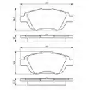 BOSCH 0 986 494 438 Bremsbelagsatz, Scheibenbremse