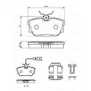 BOSCH 0 986 494 529 Bremsbelagsatz, Scheibenbremse