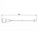 Warnkontakt Bremsbelagverschleiß Bosch 1 987 474 910 für Bmw Hinterachse