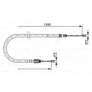BOSCH 1 987 477 653 Seilzug, Feststellbremse