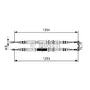 BOSCH 1 987 477 764 Seilzug, Feststellbremse