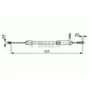 BOSCH 1 987 477 846 Seilzug, Feststellbremse