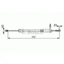 BOSCH 1 987 477 847 Seilzug, Feststellbremse