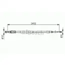 BOSCH 1 987 482 276 Seilzug, Feststellbremse