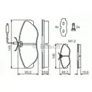 Bremsbelagsatz Scheibenbremse Bosch 0 986 424 030 für Alfa Romeo für Citroën