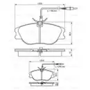 BOSCH 0 986 424 033 Bremsbelagsatz, Scheibenbremse