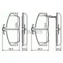BOSCH 0 986 424 214 Bremsbelagsatz, Scheibenbremse