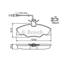 BOSCH 0 986 424 227 Bremsbelagsatz, Scheibenbremse