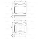 BOSCH 0 986 424 411 Bremsbelagsatz, Scheibenbremse