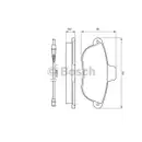 BOSCH 0 986 424 415 Bremsbelagsatz, Scheibenbremse