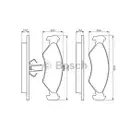 BOSCH 0 986 424 416 Bremsbelagsatz, Scheibenbremse