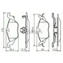 BOSCH 0 986 424 456 Bremsbelagsatz, Scheibenbremse