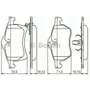 BOSCH 0 986 424 457 Bremsbelagsatz, Scheibenbremse