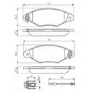 BOSCH 0 986 424 455 Bremsbelagsatz, Scheibenbremse