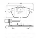 BOSCH 0 986 424 482 Bremsbelagsatz, Scheibenbremse