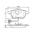 BOSCH 0 986 424 482 Bremsbelagsatz, Scheibenbremse