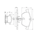 BOSCH 0 986 424 488 Bremsbelagsatz, Scheibenbremse