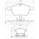 BOSCH 0 986 424 488 Bremsbelagsatz, Scheibenbremse