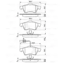 BOSCH 0 986 424 537 Bremsbelagsatz, Scheibenbremse