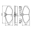 BOSCH 0 986 424 556 Bremsbelagsatz, Scheibenbremse